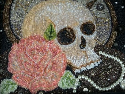 Beaded art. Pretty freaking cool.