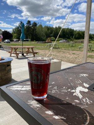 Summer sangria sitting outside