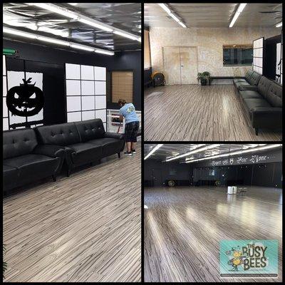 Kinjaz dance studio and training academy. Full studio deep cleaning and floor polishing