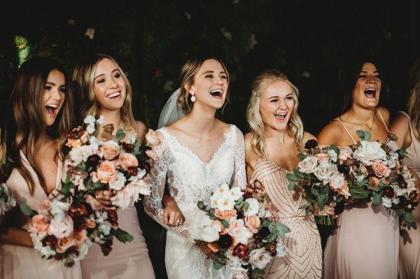 This is what a wedding party should look like.  They were dancing all day!