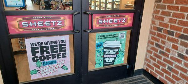 Thanks Sheetz!  (Must use app )