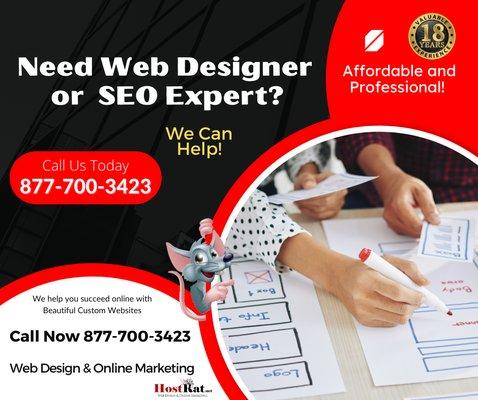 We are a internet marketing and web design freelance team with 23 years of combined experience. We have helped hundreds of small to large Co