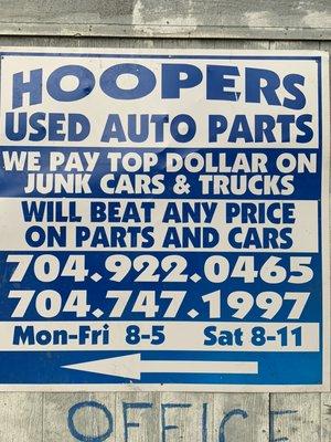 Hoopers used auto parts