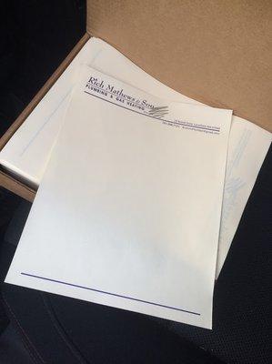 Letterhead and Invoice Paper