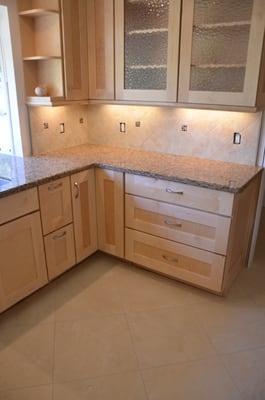 Our new kitchen floor and backsplash