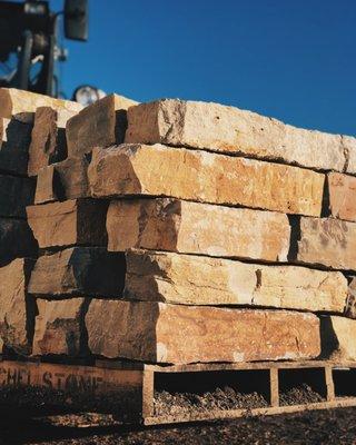 Large selection of outcroppings and many other varieties of landscaping stone available in our expansive quarry -- EXPANDED IN 2018!!