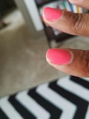 Chipped nail polish in less than 48 hours after service!!!