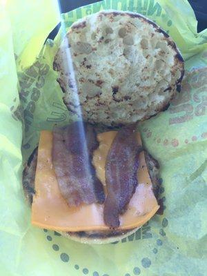 McMuffin with bacon  and cheese