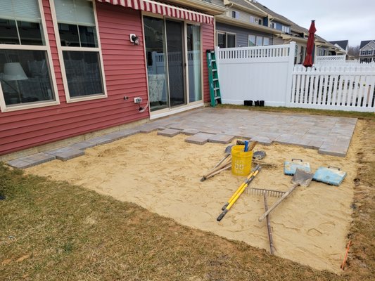 Patio installation