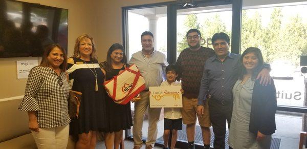 Mrs. Lalani and family very happy at the closing of their brand new Mungo home with Lynn Martin.