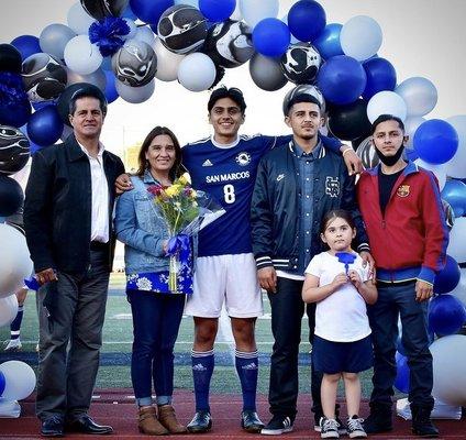 The León's at Jacob's High School Senior Night game for SMHS.