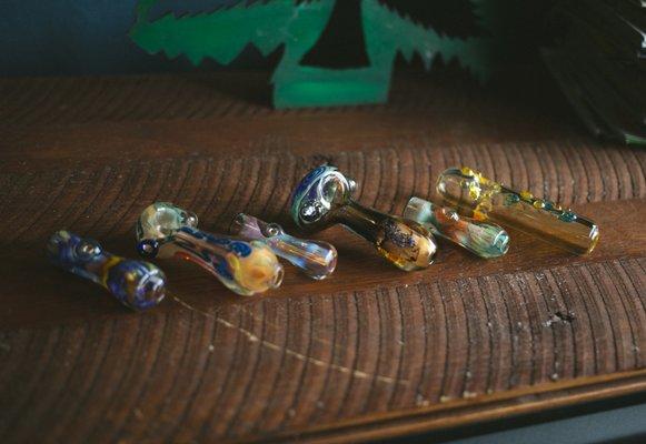 Local artist-made glass pipes available at Last Best Cannabis.