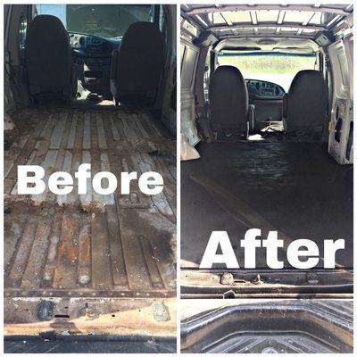 If you have a cargo van with rusted floor, please try us.