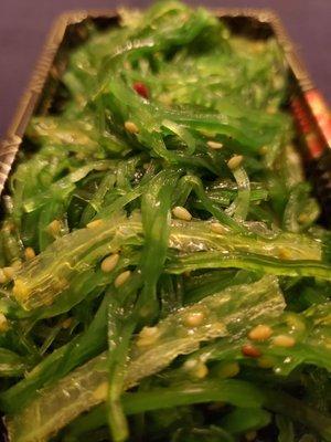 Seaweed salad close-up