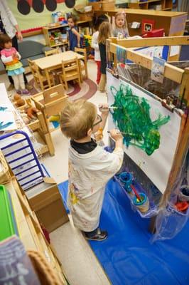 Art is an important element of the ECDC's curriculum fostering a love of learning, creativity and imagination.