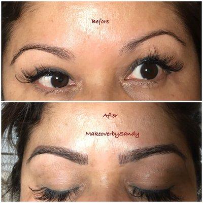 My beautiful client wanted fuller eyebrows, she is happy with the end results.