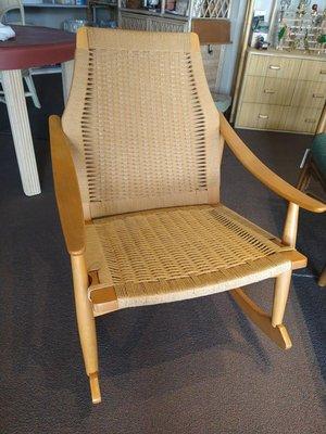 Re-woven Danish Rocker Chair