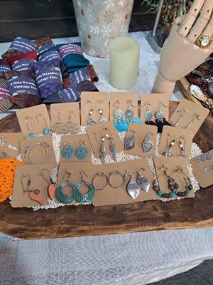 Vintage jewelry and ties