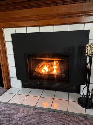 Somerset stone fireplace installation