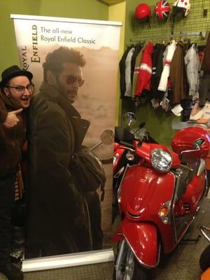 Rich hanging with the royal Enfield poster guy