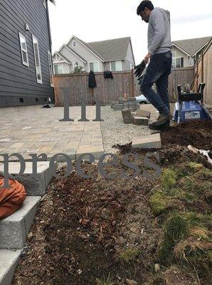 Pavers and steps patio