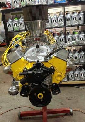 Engine on a1956 Chevy truck