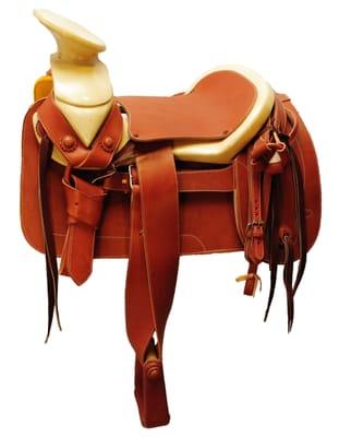 Round canteen Leather saddle