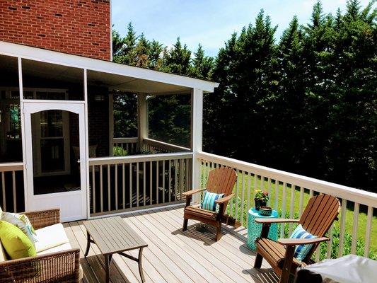 Newly added screened in porch.