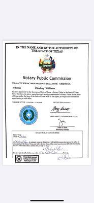 Notary Public Comission