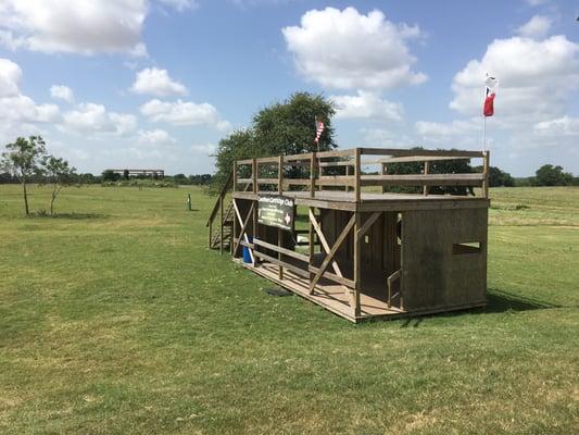 Elevated shooting platform.