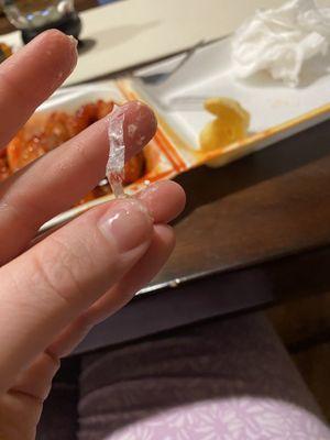 Plastic found in my food.