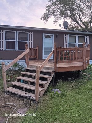 A porch we pressure washed that was built back in the 90s and hadn't been washed since!