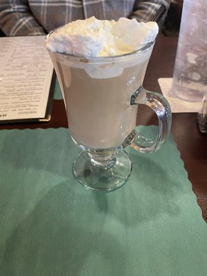 Irish coffee with baileys and homemade whip cream