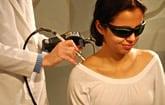 Patient getting New Class IV Laser Treatment