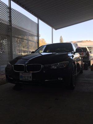 BMW 330i wash and wax