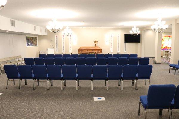 Memorial Room can be rented for services