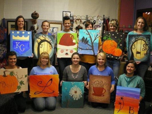 Cocktails & Canvas paint parties