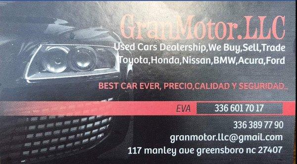 Granmotor LLC Greensboro Nc.