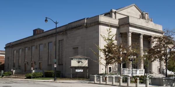 Memorial Hall with a Veranda Overlooking Lake Michigan