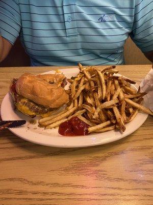 Cheeseburger and fries