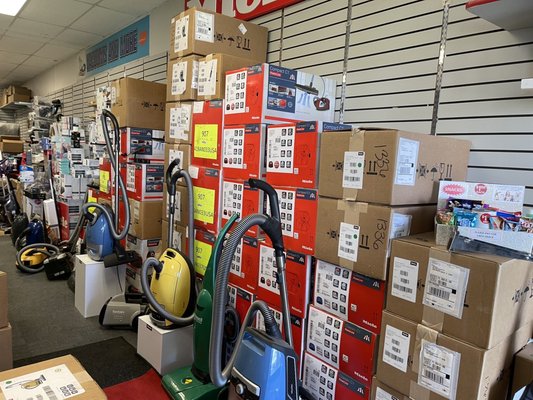 Vacuum cleaners almost up to the ceiling