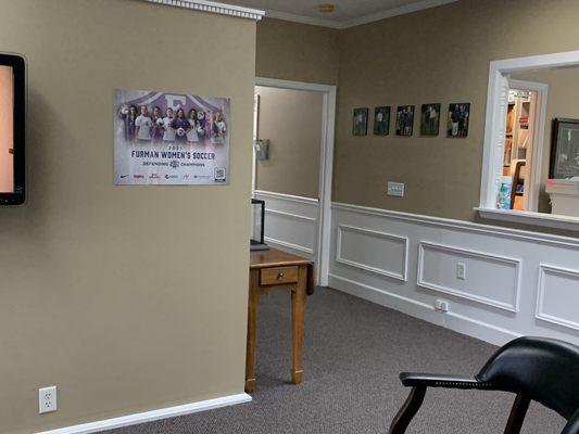 Front desk and wait area