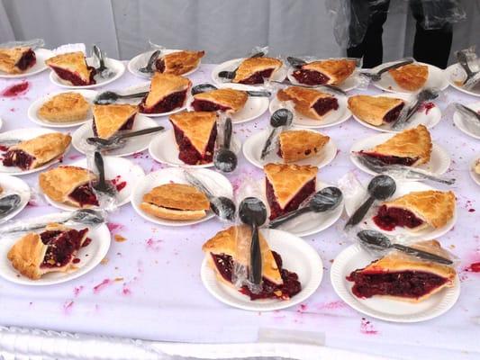 Boysenberry pies awaiting at the finish line!