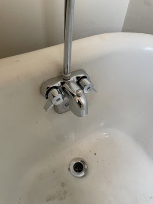 Tub faucet installation