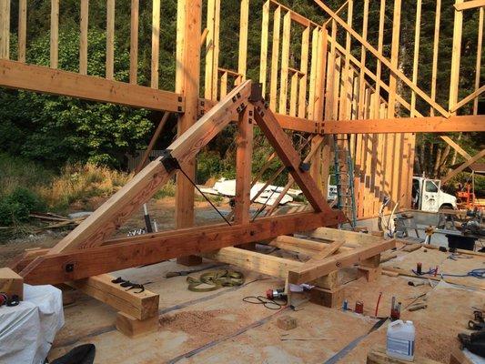 Eugene OR contractor we insure building a timber frame house