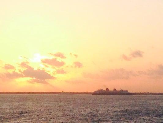 Emerald Princess at Sunrise from my balcony