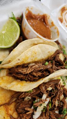 Shredded beef tacos