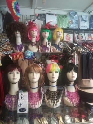 Wigs, belts, and accessories