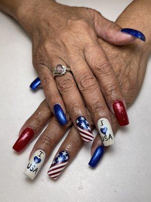 Forth of July nails