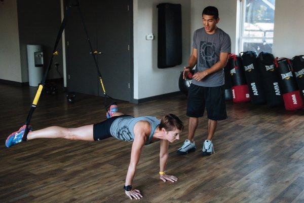 Our Build program includes TRX, kettlebells and more.